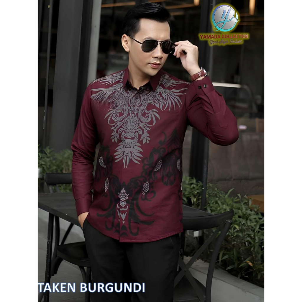 KEMEJA BATIK PRIA LENGAN PANJANG TERBARU KEMEJA BATIK KANTORAN  KEMEJA BATIK HARI RAYA KEMEJA BATIK 