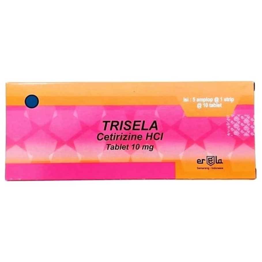 TRISELA - Cetirizine HCl Tablet 10mg (50's /Dus)