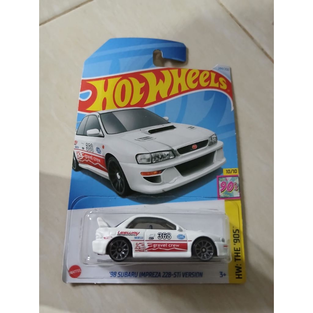 Hotwheels 98 Subaru impreza putih