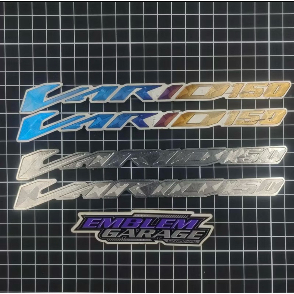 Emblem Titanum Logo Vario 150 Vietnam Original (harga untu 1set/sepasang)