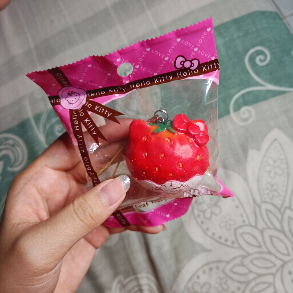 RARE Hello Kitty Strawberry squishy