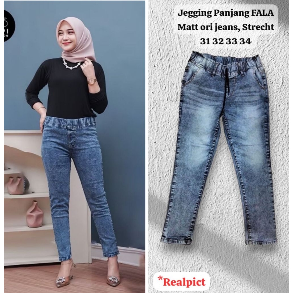Celana Jeans Original Wanita Jegging Panjang fala Size 31 - 34