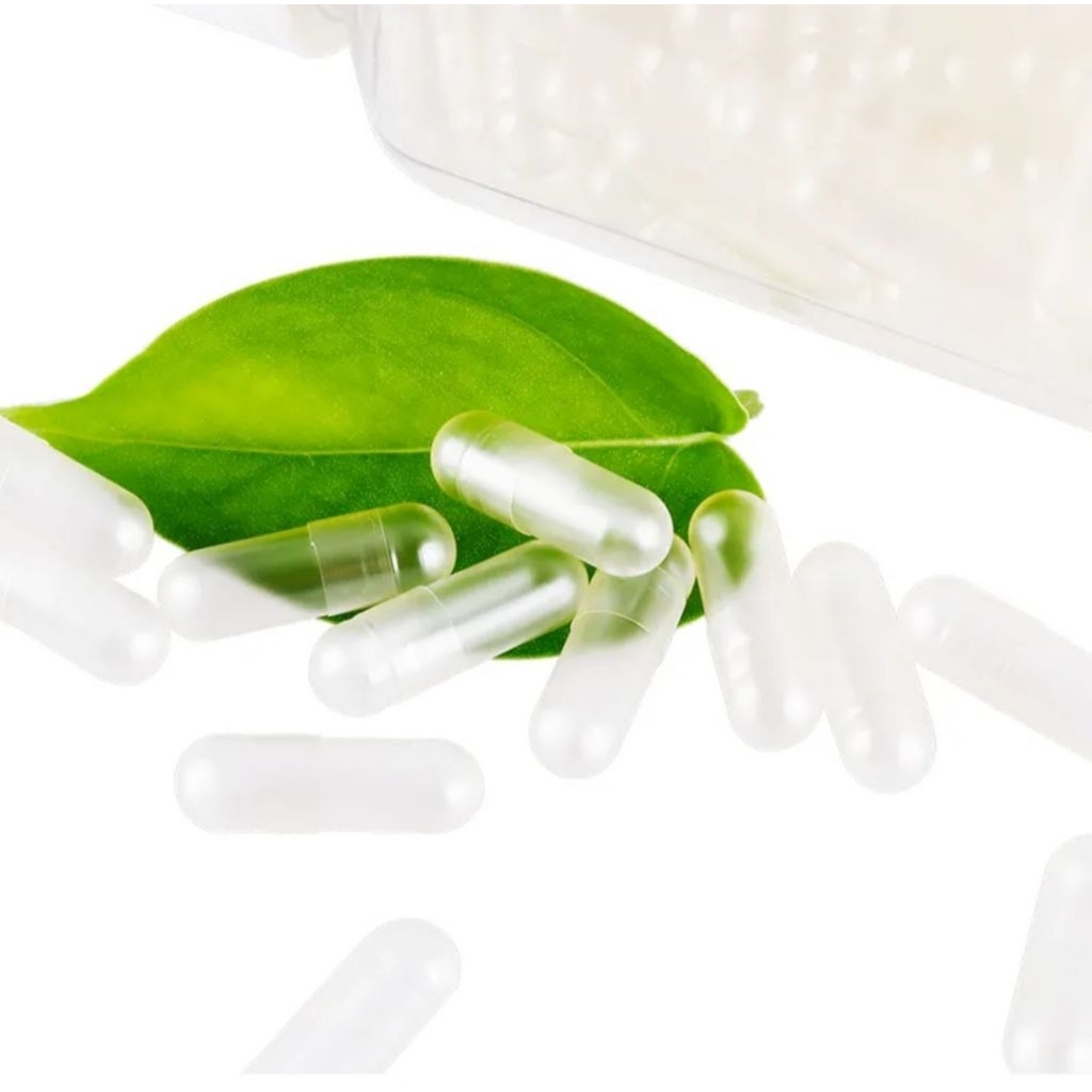 KAPSUL KOSONG VEGAN NO 0 HPMC HIDROSIPROPIL METILSELULOSA 100PCS