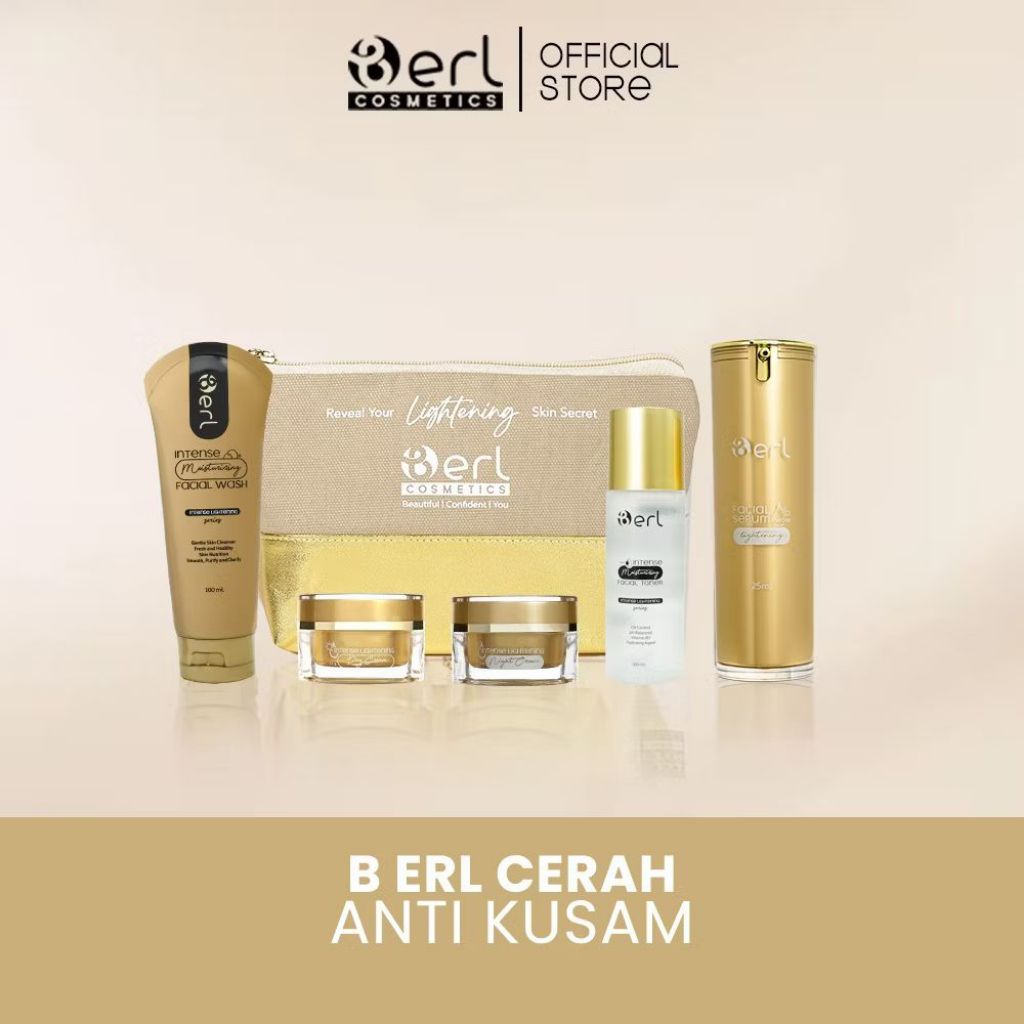 B ERL SKINCARE TREATMENT Paket Lightening Series + Facial Serum Cerah Anti Kusam HALAL BPOM