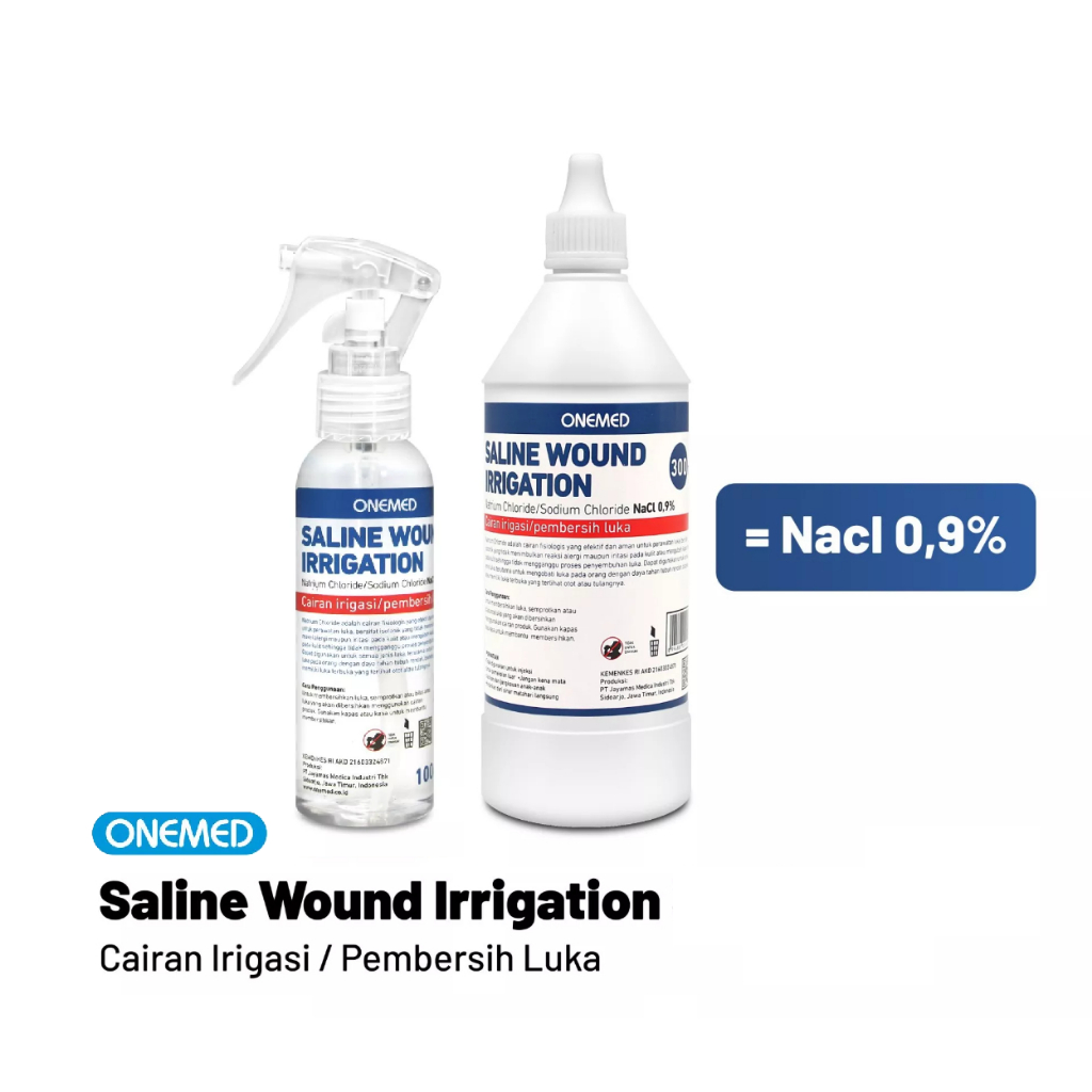 Saline Wound Irrigation Onemed 300 ml - Cairan Pembersih Luka NaCl