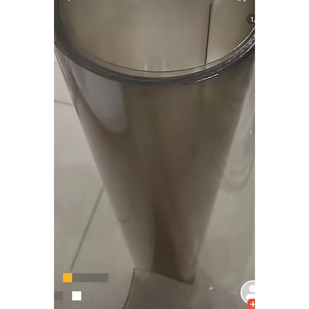 PLASTIK MIKA KERAS  KAKU PET BENING  KACA LENTUR 50 cm x 65 cm x 0.20 mm