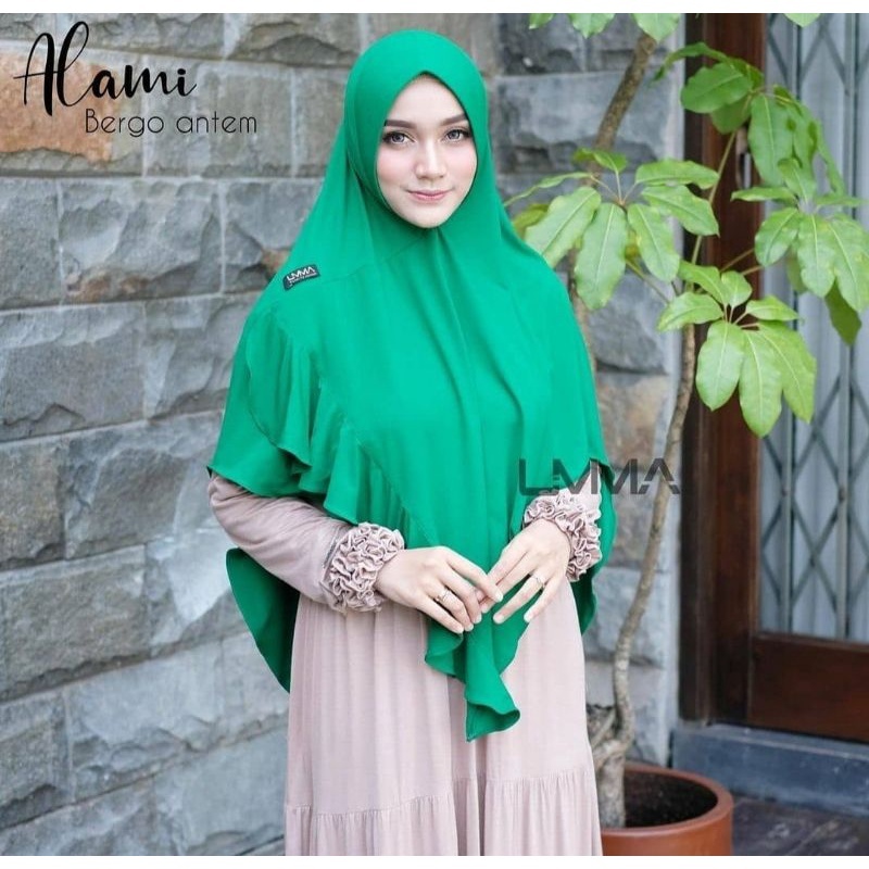 UMMA SYAR'I - Alami  Mom Hijab Instant Kerudung Bergo Terbaru Bahan Jersey ITY - Anti Tembem Polos P