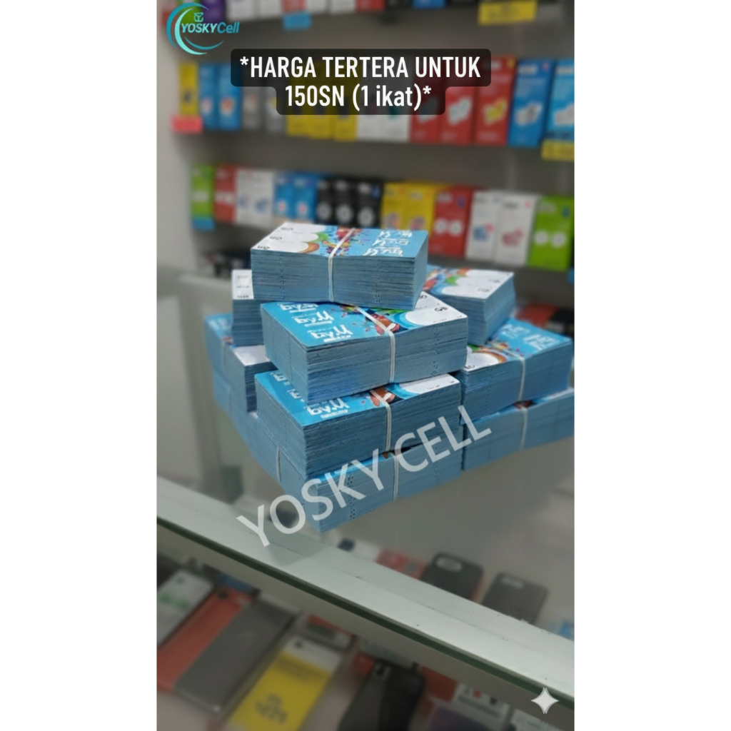 VOUCHER KOSONG BY U NASIONAL 150SN (1 ikat) VOUCHER KOSONGAN by.U NASIONAL VOUCHER ZERO by.U