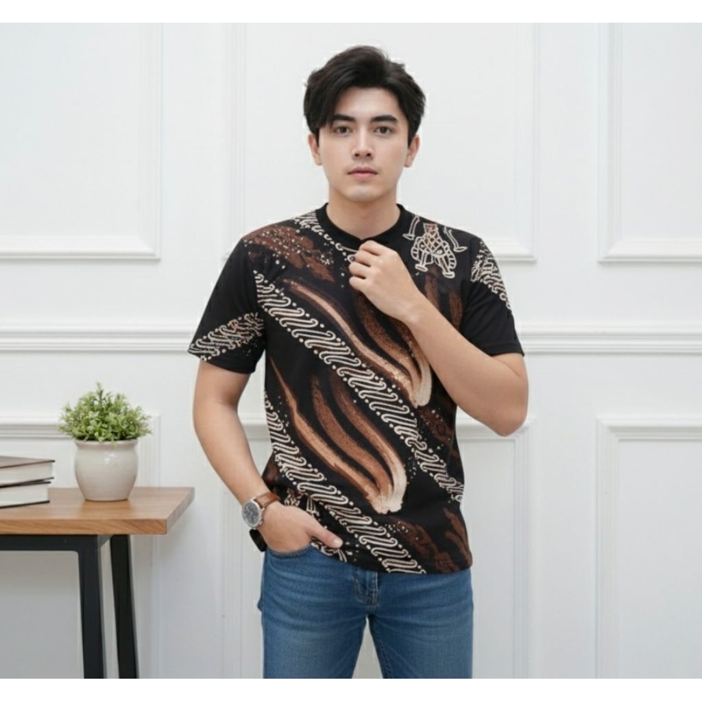 TERMURAH BATIK KAOS WAYANG LENGAN PENDEK KAOS UNISEX PRIA WANITA BISA COD