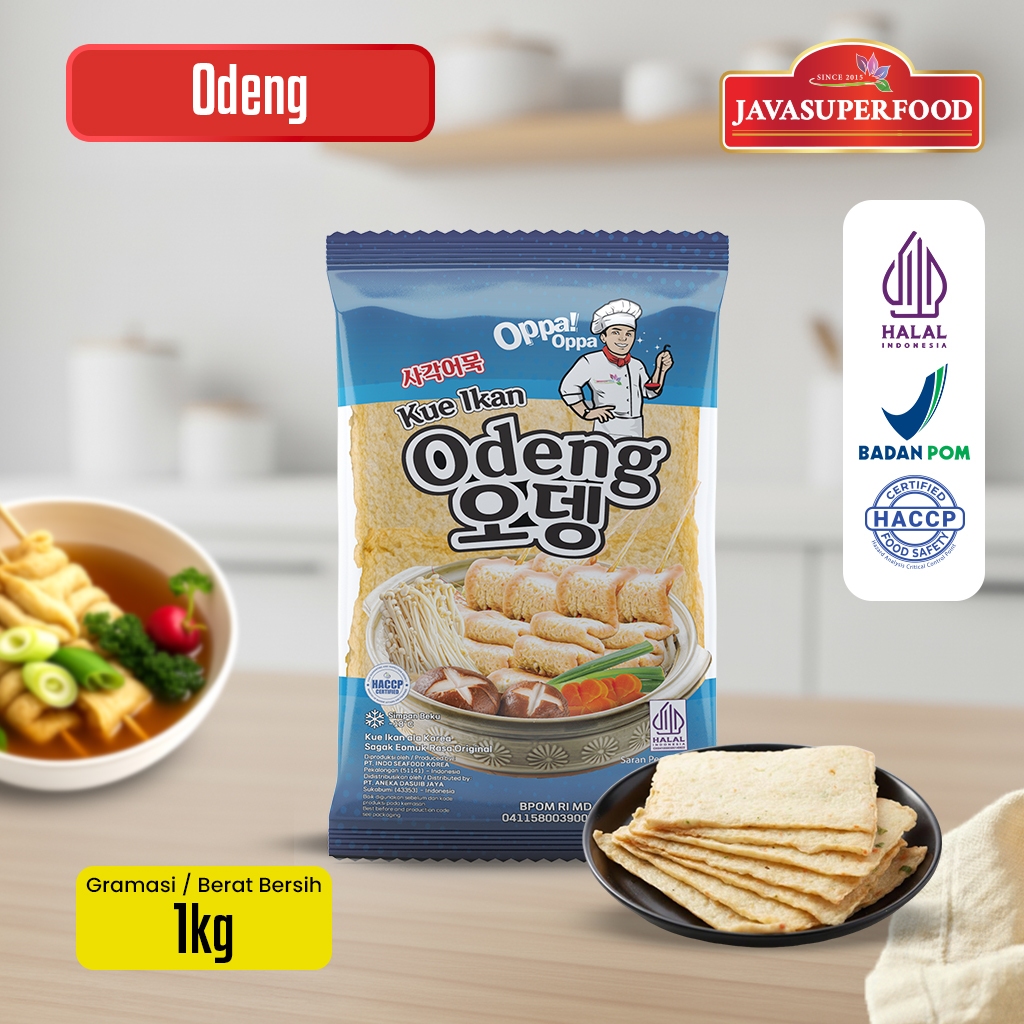 Oppa Odeng Eomuk Korea Fish Cake 1kg Halal