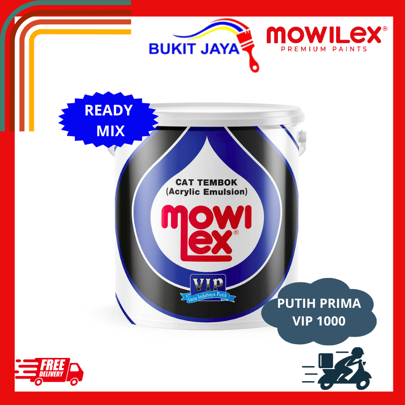 MOWILEX INTERIOR VIP E 1000 PUTIH PRIMA READY MIX/ BUKAN OPLOS