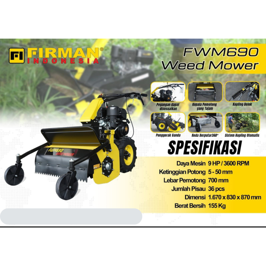 Mesin Babat Semak Firman FWM690 - 9HP