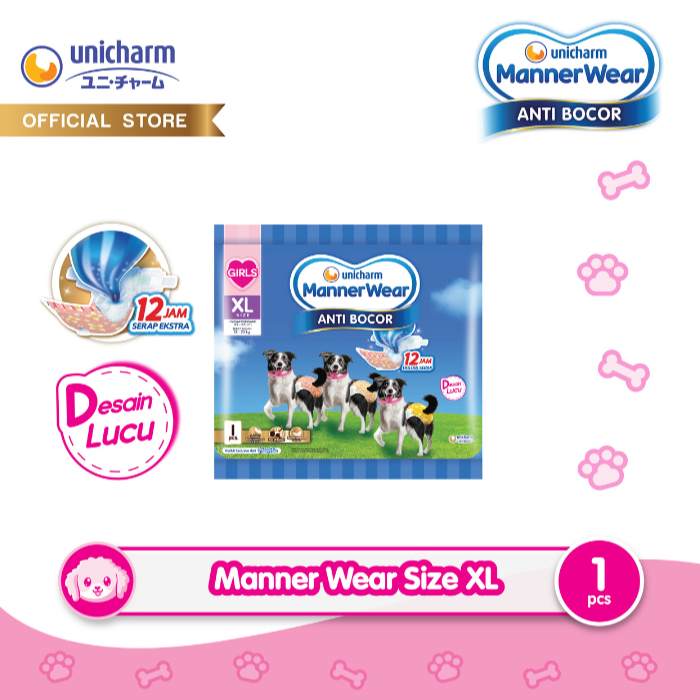 Unicharm Pet - Manner Wear Girl XL 1 - Popok Anjing