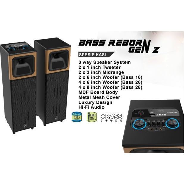 ORIGINAL SPEAKER ROADMASTER BASS 16/26/28 REBORN GEN 2 (ACTIVE DAN PASSIVE) | GARANSI RESMI 1 TAHUN