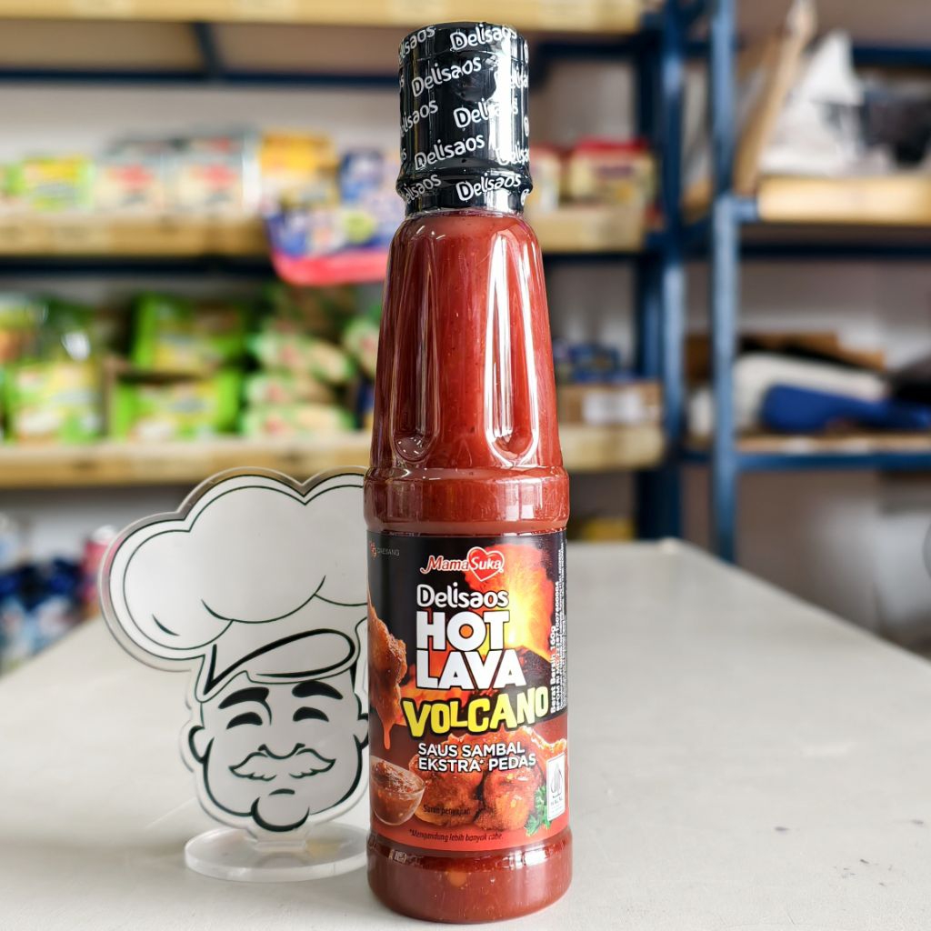 Saus Sambal Hot Lava Volcano Mama Suka / Hot Lava Volcano Saus Mama Suka 160Gr / Saus Hot LavaLava V