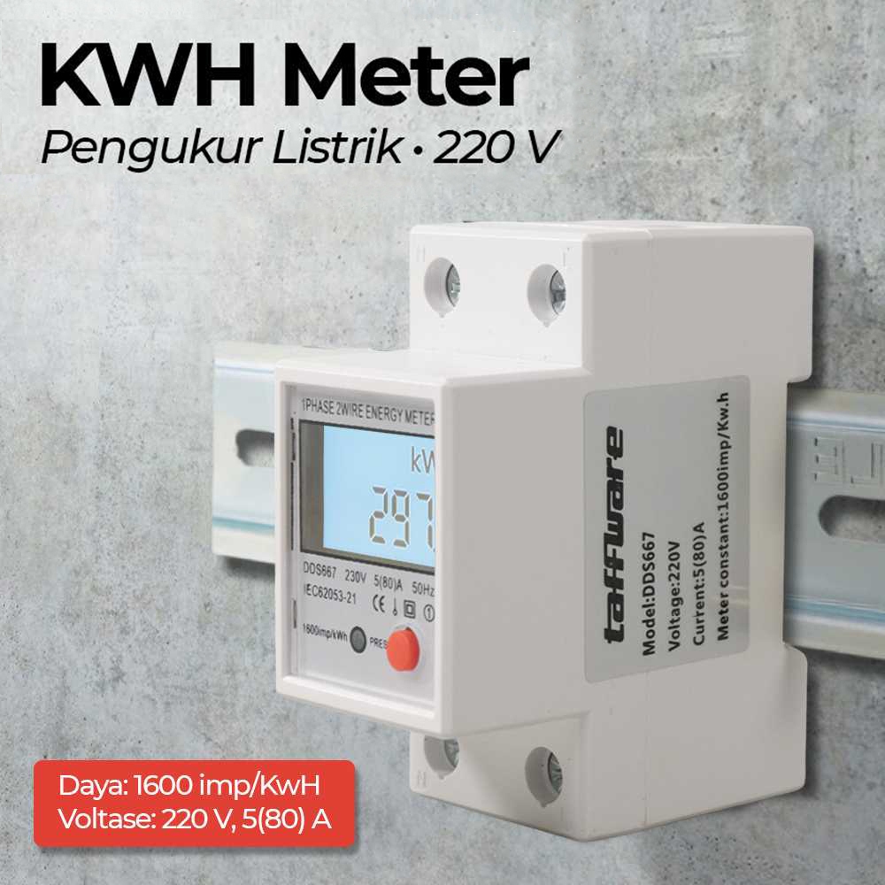 KWH Pengukur Listrik Smart Power Voltmeter 220V 80A DDS7629 KWH Meter Digital LCD Alat Ukur Pengukur