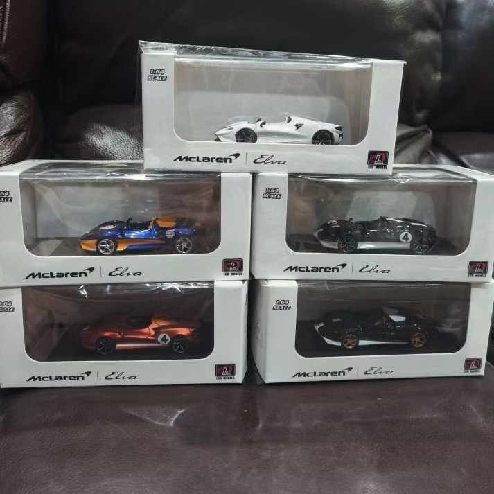 LCD Models McLaren Elva Ready Scala 1/64 Black Carbon White Biru Gulf