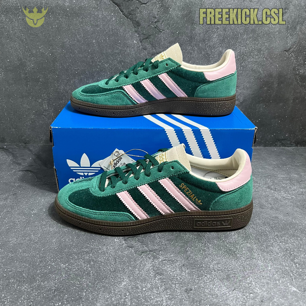 Adidas Handball Spezial Collegiate Green Clear Pink Cream White Original (JI2648)