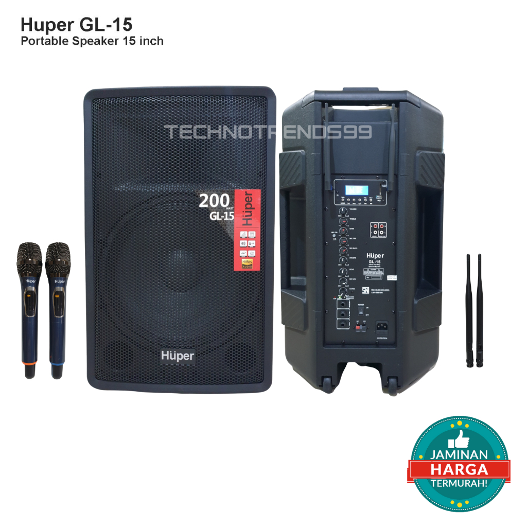 Speaker Portable Huper GL15 speaker meeting huper gl15 gl 15 15Inch