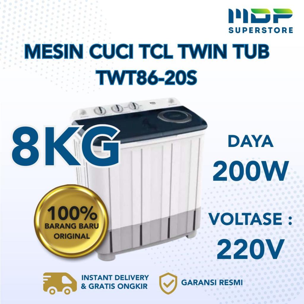 MESIN CUCI TCL TWT86-20S (TWIN TUB 8 KG)