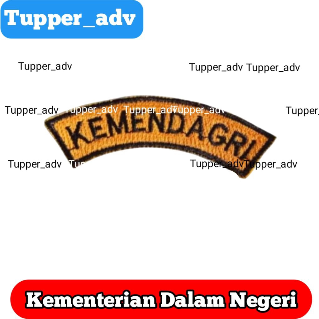 Bed Text KEMENDAGRI Bordir / Badge Lokasi KEMENDAGRI Bordir