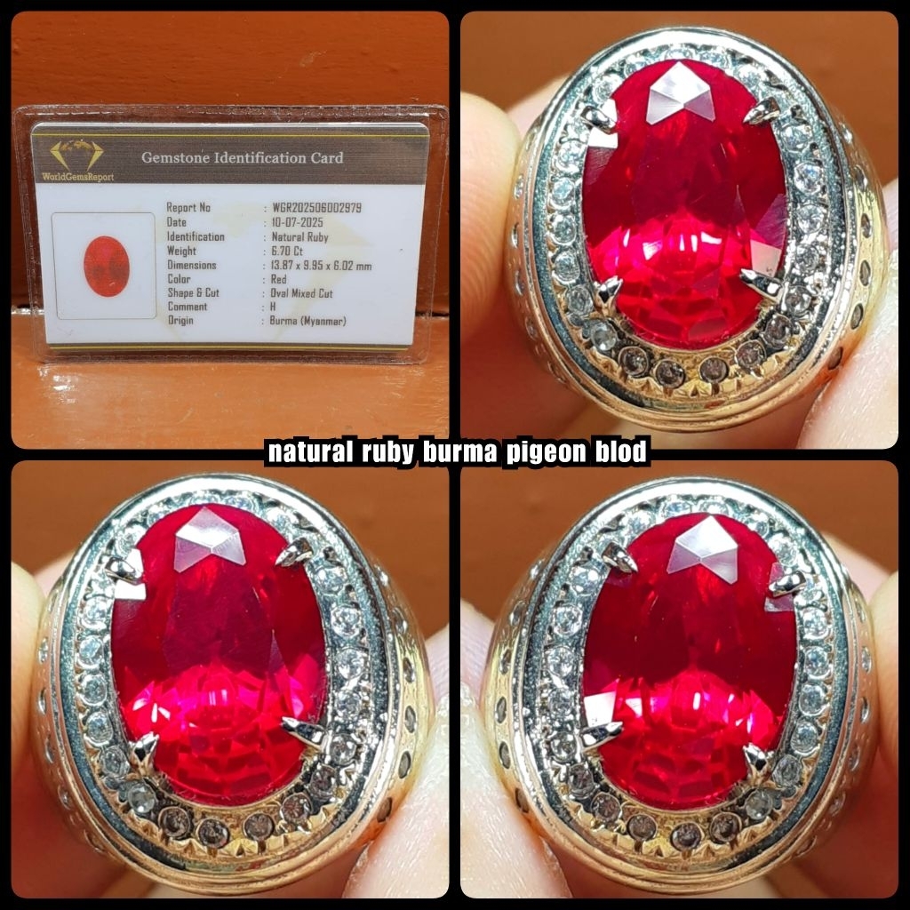 RUBY BURMA MYANMAR ASLI WARNA DELIMA