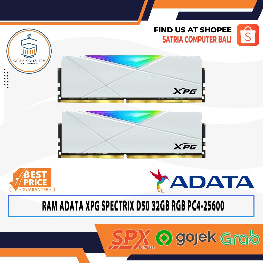 RAM ADATA XPG SPECTRIX D50 32GB RGB PC4-25600 ( RAM 32GB 2X16GB)