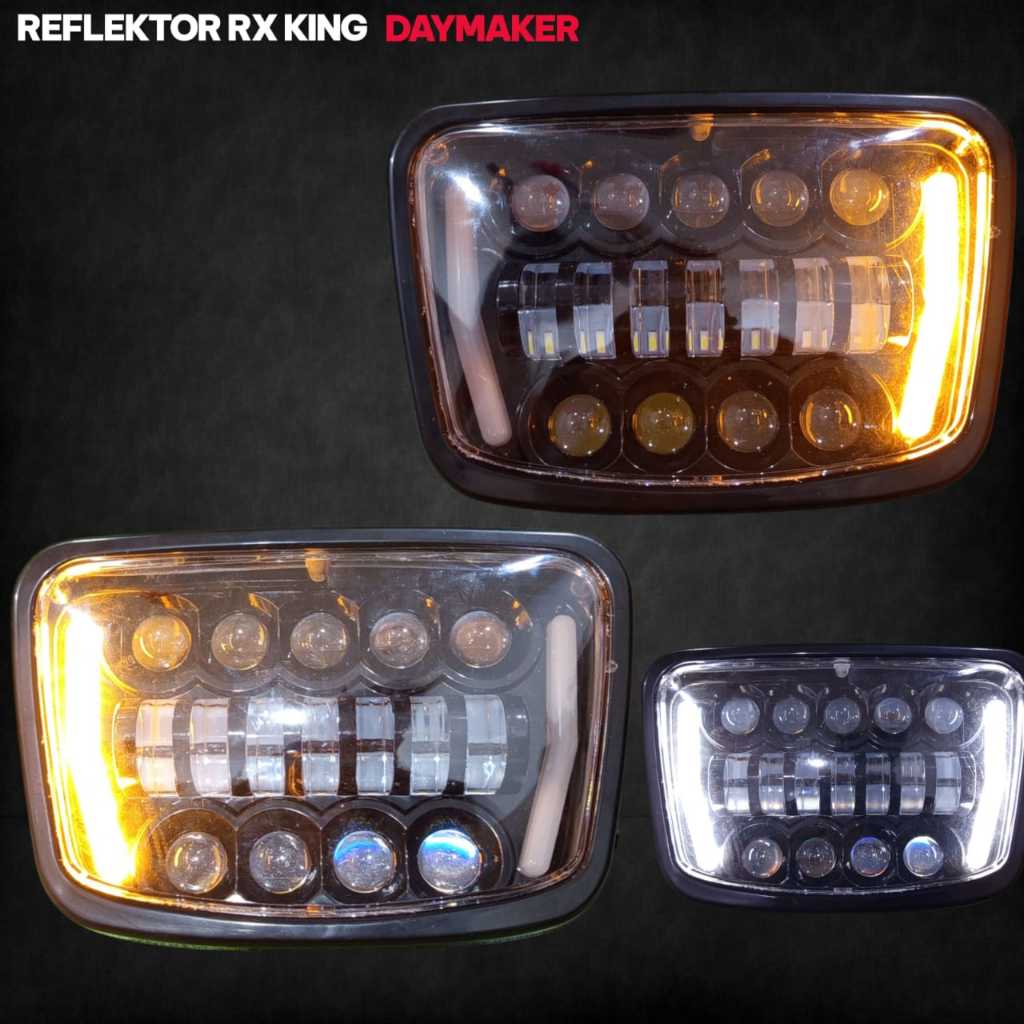reflektor headlamp lampu depan rx king led daymaker model oval lampu depan rx king daymaker pnp moto