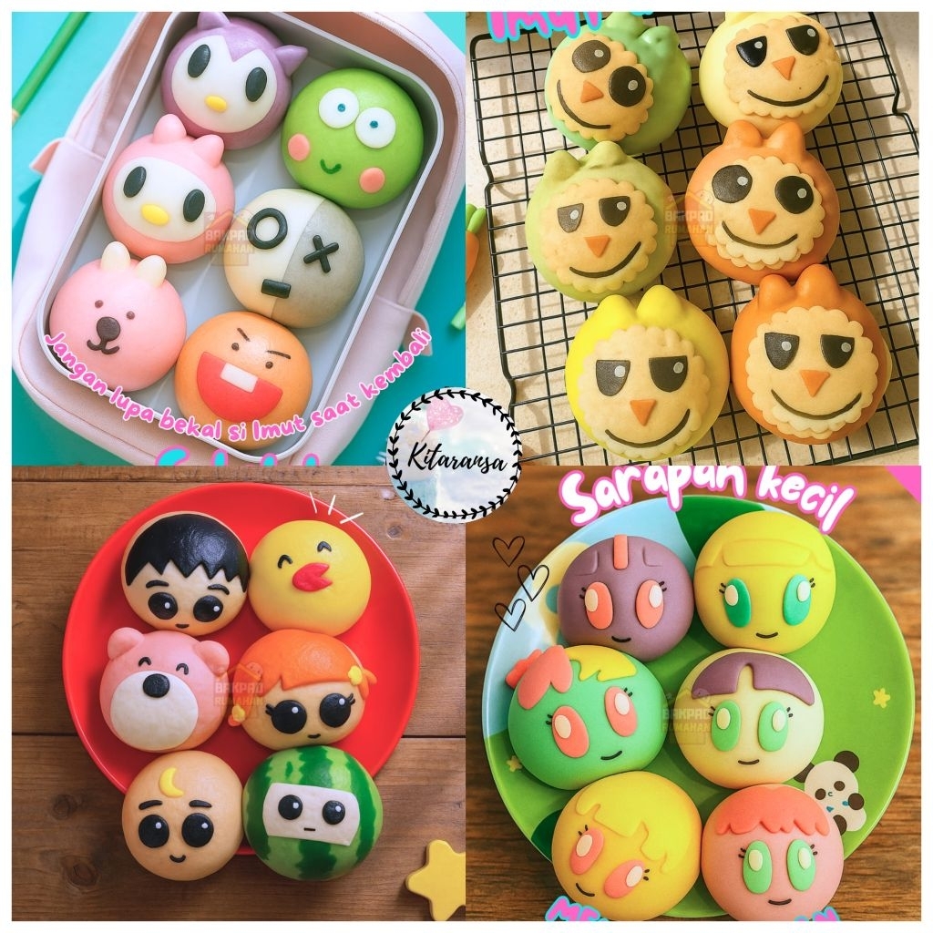 Bakpao Karakter Coklat Premium/Bakpao Karakter/Bakpao Coklat/Bapau/Bakpau