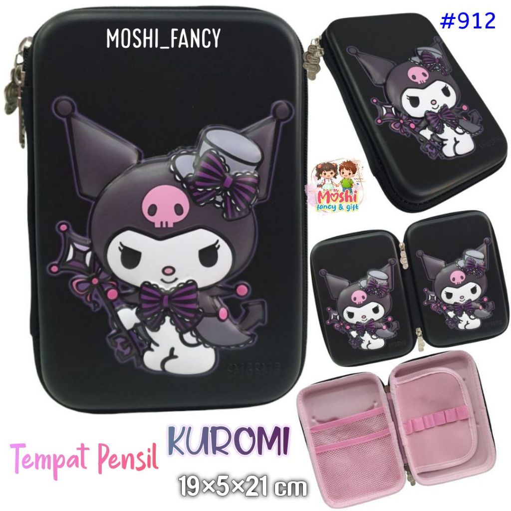 Tempat Pensil Kuromi  / Pencil Case Sanrio Kuromi / Kotak Pensil Anak Perempuan Kuromi / Pencil Case