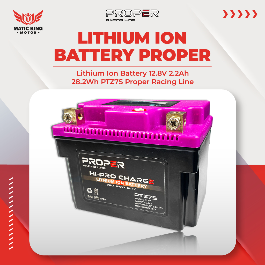 PROPER Aki Motor Accu Lithium ION Battery Vario PCX ADV Beat Scoopy Stylo Supra CB CBR Sonic 110 125
