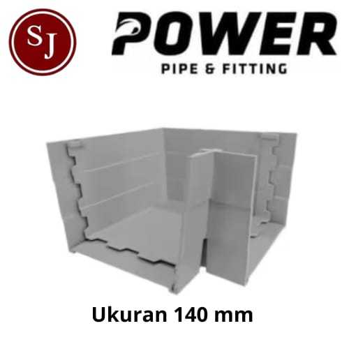 gutter angle ukuran 140 Talang & fitting pipa PVC Power