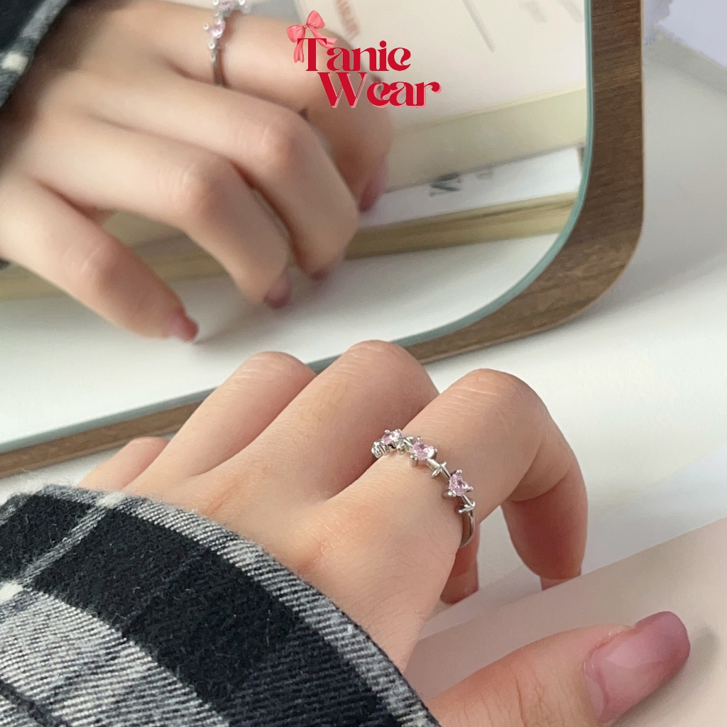 TANIE - Amena Ring | Cincin Wanita - Aksesoris Wanita | Cincin Wanita Titanium Tembaga | Cincin Wani