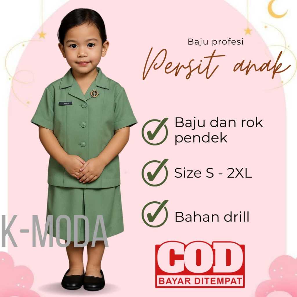 Baju Anak persit Baju persit anak bahan mirip dengan Persit dewasa seragam persit