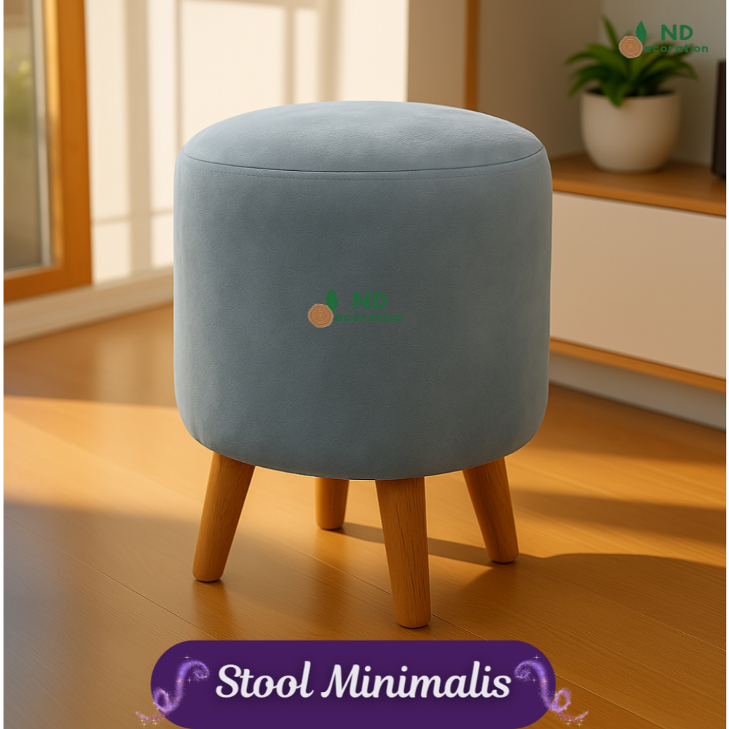 KURSI STOOL / STOOL KANVAS MOTIF DAUN / SOFA STOOL / STOOL BULAT / SOFA KECIL sofa puff / kursi puff