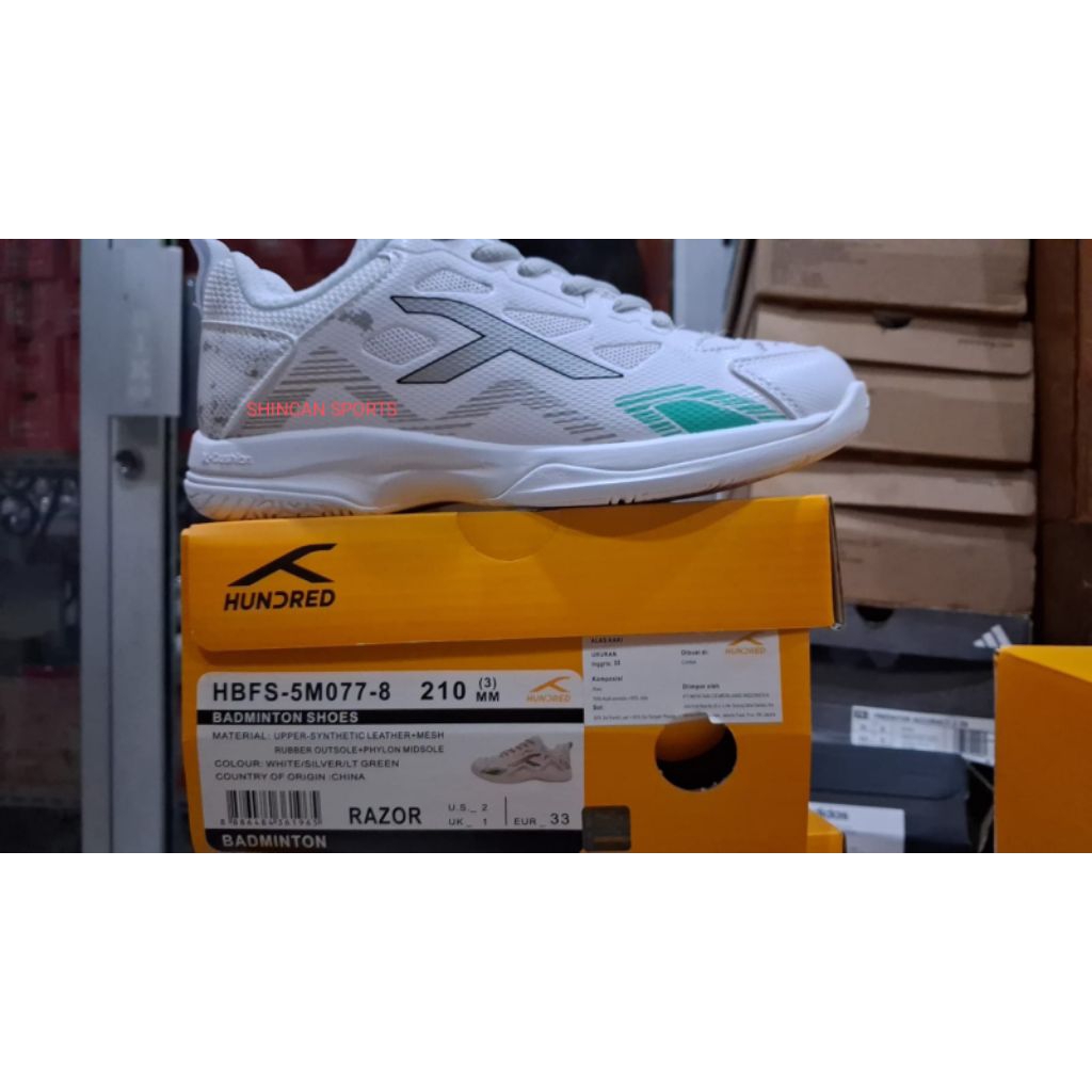 SEPATU BADMINTON HUNDRED RAZOR JUNIOR