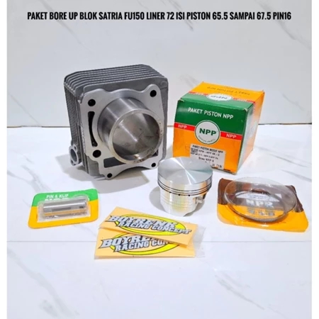 PAKET BORE UP BLOK SATRIA FU150 | SATRIA FU 150 KARBU LINER LUAR 72MM ISI 65,5 66 66,5 67 67,5 PIN16