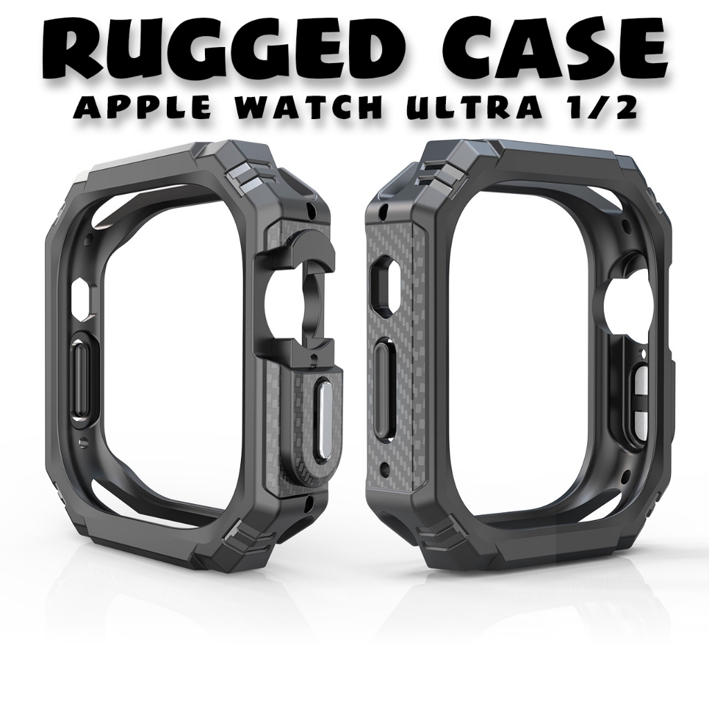 Rugged Case Apple Watch Ultra 1/2 - Pelindung Tahan Guncangan untuk Jam Tangan Apple Watch Ultra 1 2