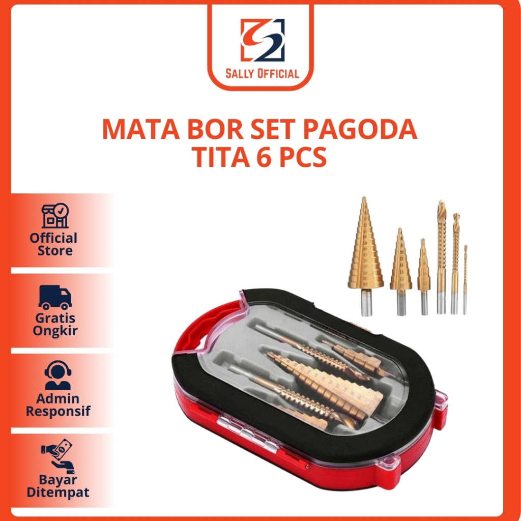 Mata Bor Set Pagoda/mata bor pagoda baja/mata bor pagoda tita 6 pcs set
