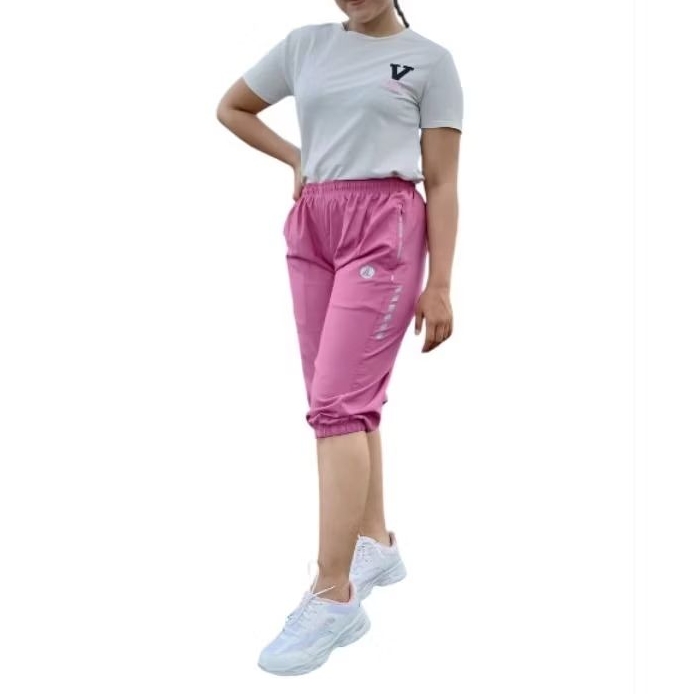 Celana Jogger Pendek 7/8 Pria Wanita Dewasa Bahan Parasut Despo- Celana Olahraga Senam Running Fitne