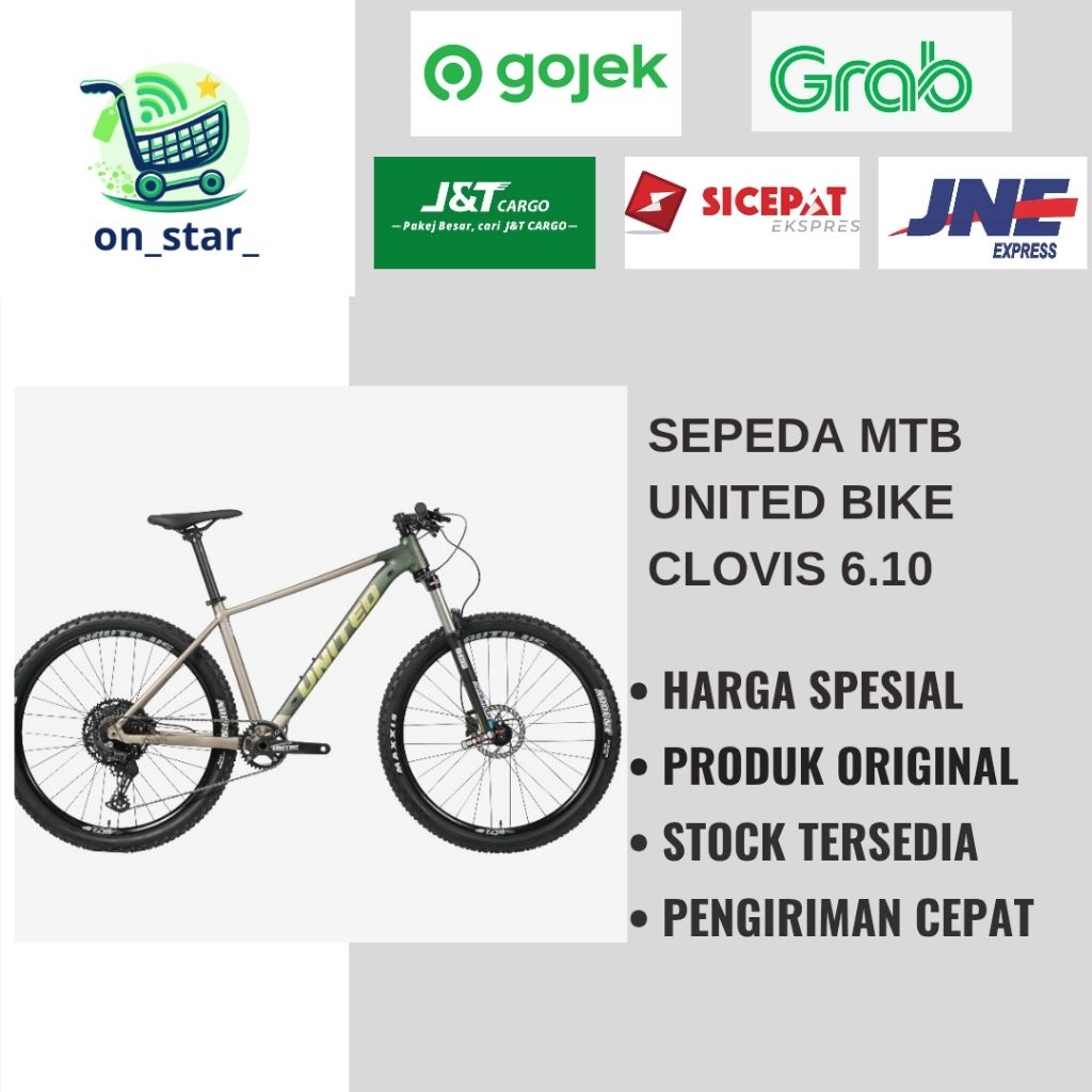 SEPEDA UNITED CLOVIS 6.10 CLOVIS 6 FREE ONGKIR XTRA