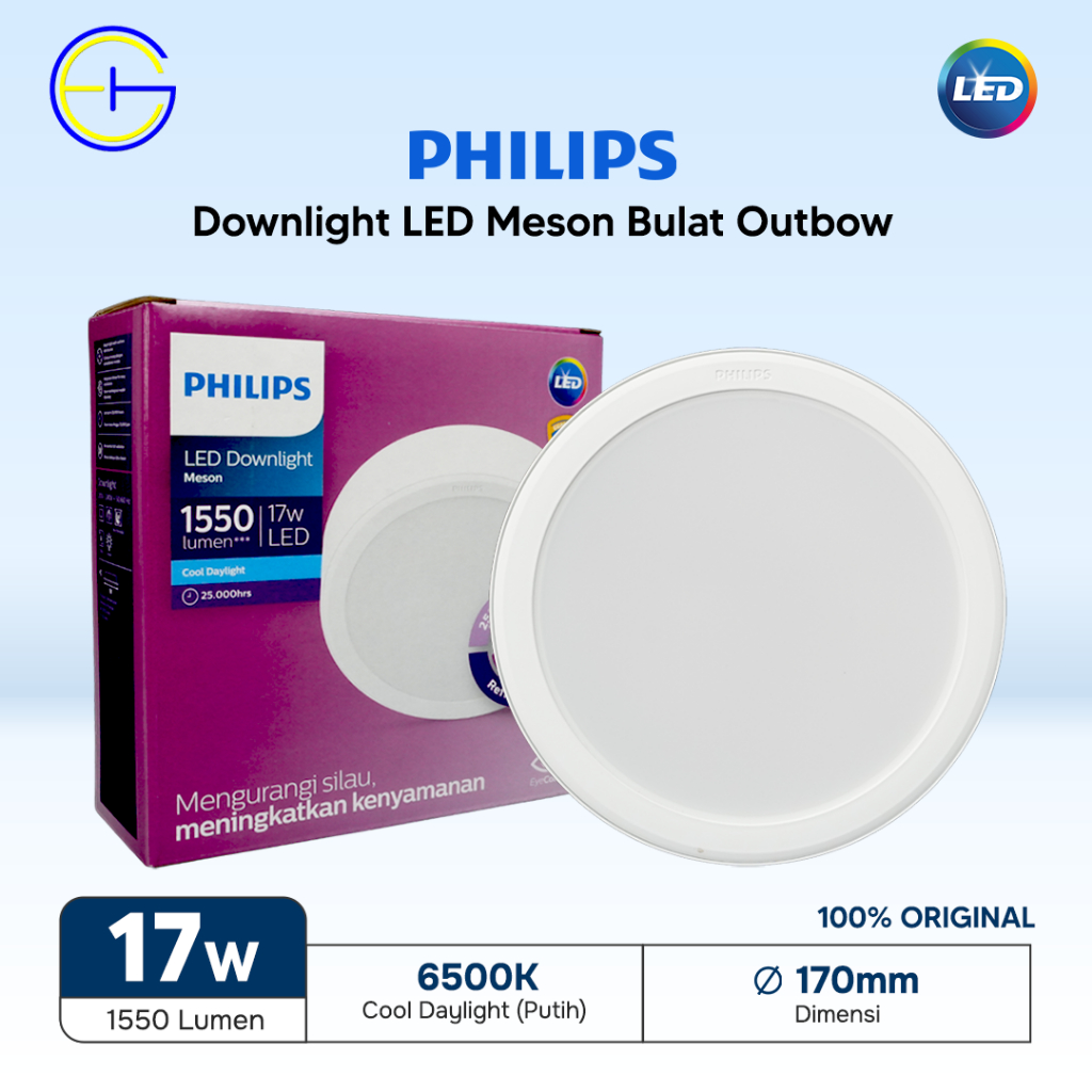 Meson 59472 150 17W Philips LED Downlight Outbow Bulat