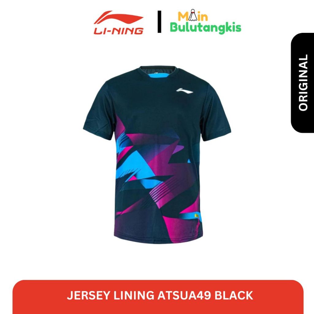 Jersey Badminton Lining 2025 ATSUA49 Black Original