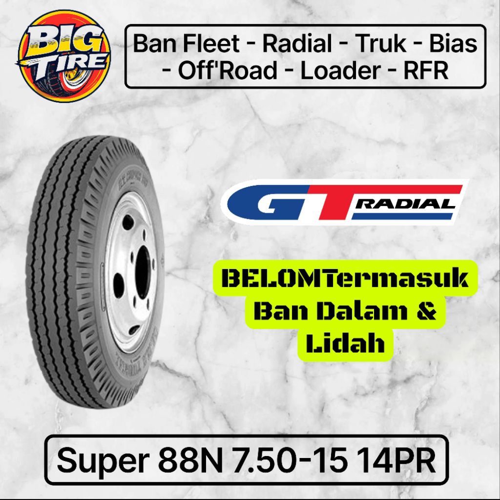 Ban Truk GT 750 R15 12PR Gajah Tunggal Super 88N