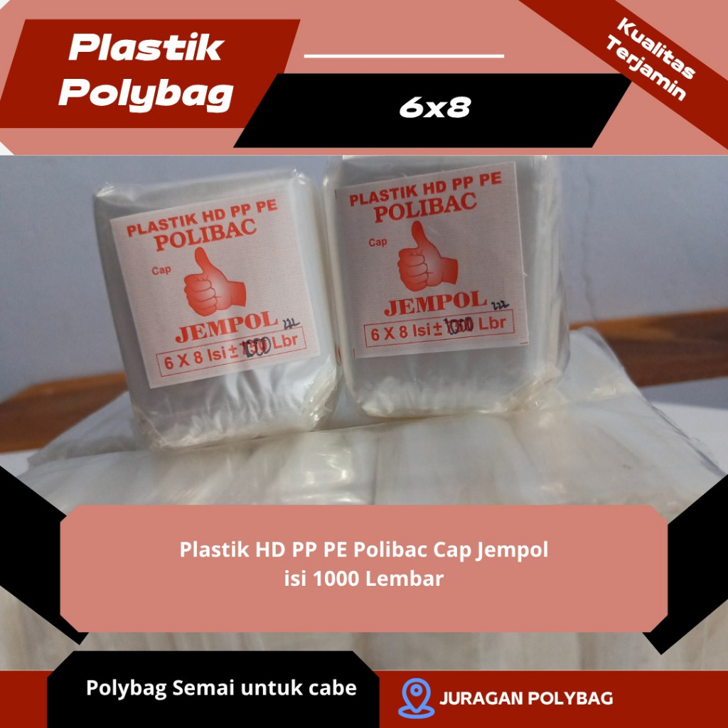 Plastik Polybag Semai Cap Jempol 6x8 Plastik Polibag Semai Cabe Terong