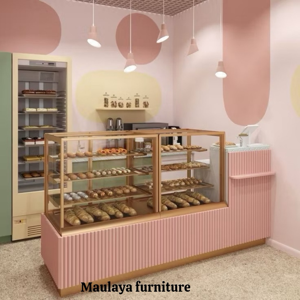 Meja Kasir Meja Roti Etalase Kaca Minimalis