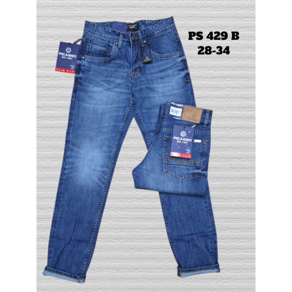 celana panjang jeans picasso slimfit original premium
