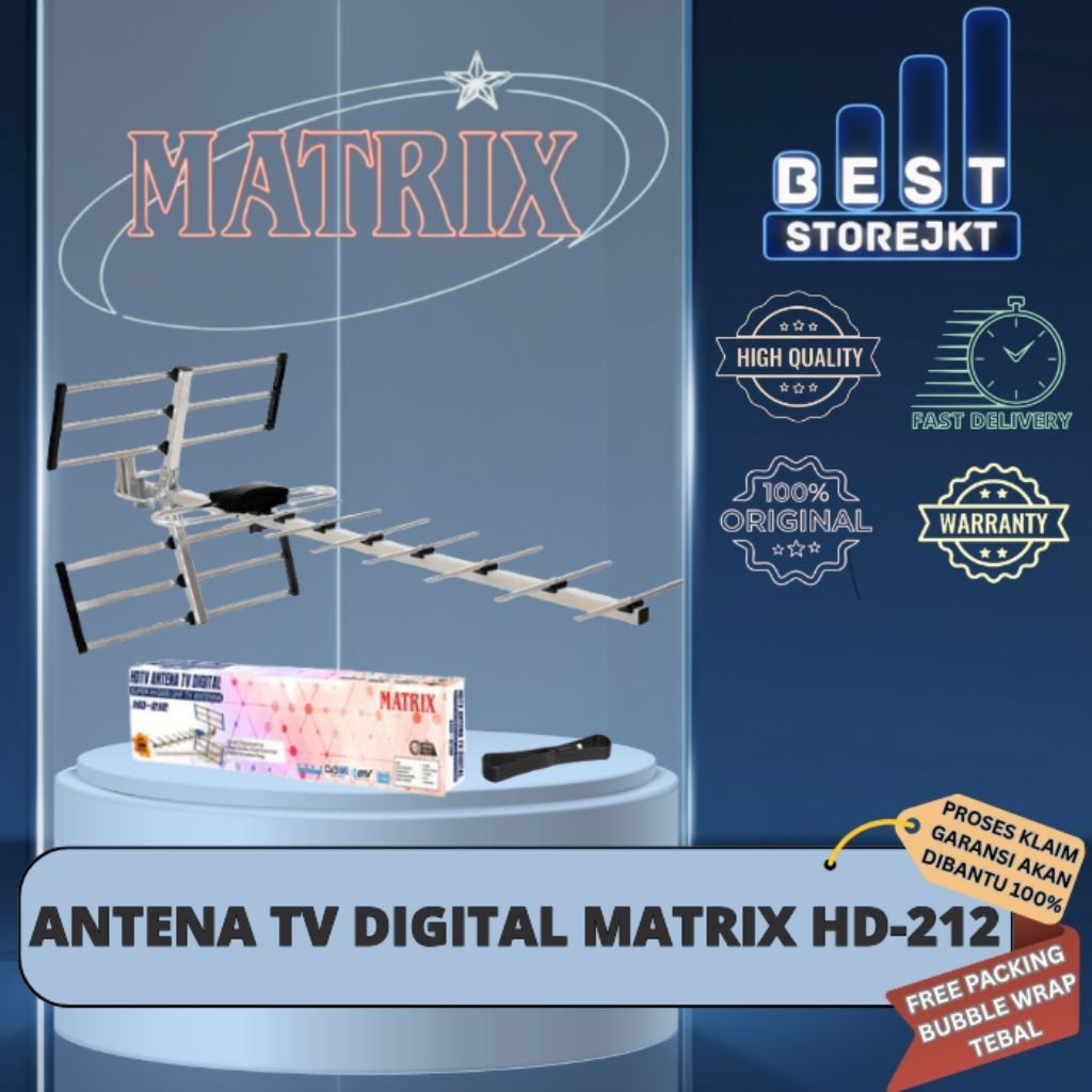 [BISA COD] MATRIX ANTENA TV DIGITAL HD-212 / HD 212 / HD-212 FREE KABEL / ANTENA OUTDOOR MATRIX