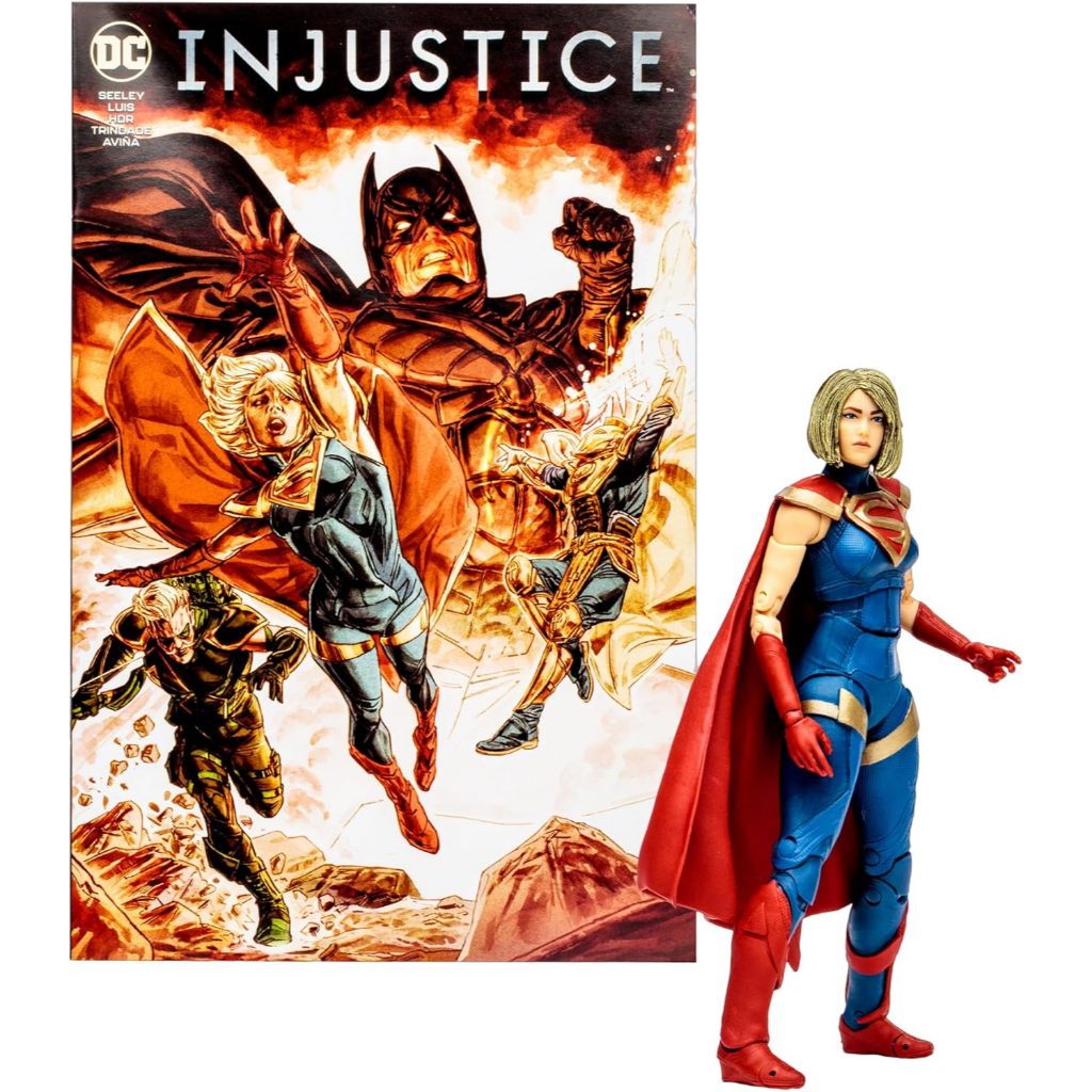 McFarlane DC Direct Injustice 2 Page Punchers 7" Supergirl Figure with Comic