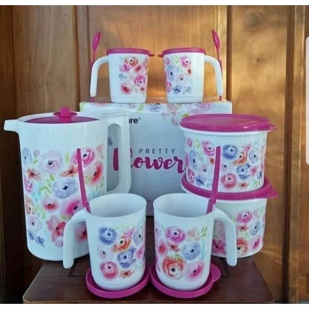 flower canister Tupperware